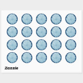 Stickers ronds Icy Blue Marigold (Feuille)
