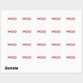 Stickers ronds INDIO (Feuille)