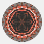 Stickers ronds Kaleidoscope Flames (Devant)
