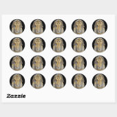 Stickers ronds King Tutankhamun (Feuille)