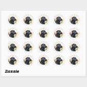Stickers ronds Labrador Retriever (Feuille)
