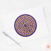 Stickers ronds LABYRINTH MOSAIC - Violet (Enveloppe)