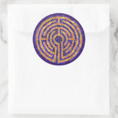 Stickers ronds LABYRINTH MOSAIC - Violet (Sac)