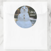Stickers ronds laissez-le neiger (Sac)