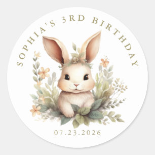 Stickers ronds lapin personnalisés