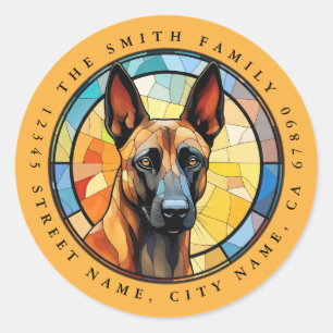 Stickers ronds malinois belges
