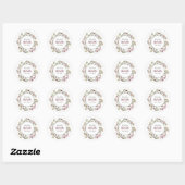 Stickers ronds Mariages personnalisés (Feuille)