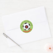 Stickers ronds Merci de soccer (Enveloppe)