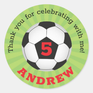 Stickers ronds Merci de soccer