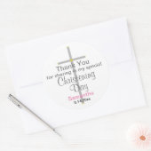 Stickers ronds Merci fille Christening (Enveloppe)