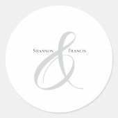 Stickers ronds minimalistes élégants (Devant)