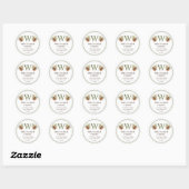 Stickers ronds Mistletoe de Noël (Feuille)