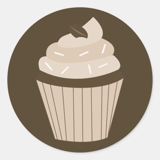 Stickers ronds Mocha Cupcake (Devant)