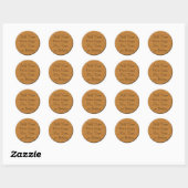 Stickers ronds Modèles en bois (Feuille)
