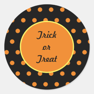 Stickers ronds (noir et orange)