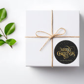 Stickers ronds Noir & Or de luxe