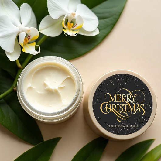 Stickers ronds Noir & Or de luxe