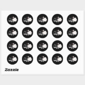 Stickers ronds noirs Swans (Feuille)
