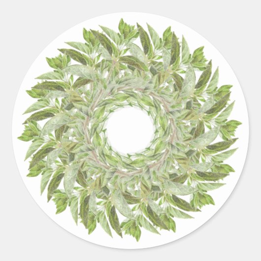 Stickers ronds OREGANO WREATING (Devant)