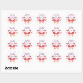 Stickers ronds papillon Merci (Feuille)