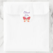 Stickers ronds papillon Merci (Sac)