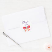 Stickers ronds papillon Merci (Enveloppe)