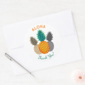 Stickers ronds Pineappy Motif Aloha (Enveloppe)