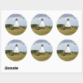 Stickers ronds Plymouth Lighthouse, Massachusetts (Feuille)