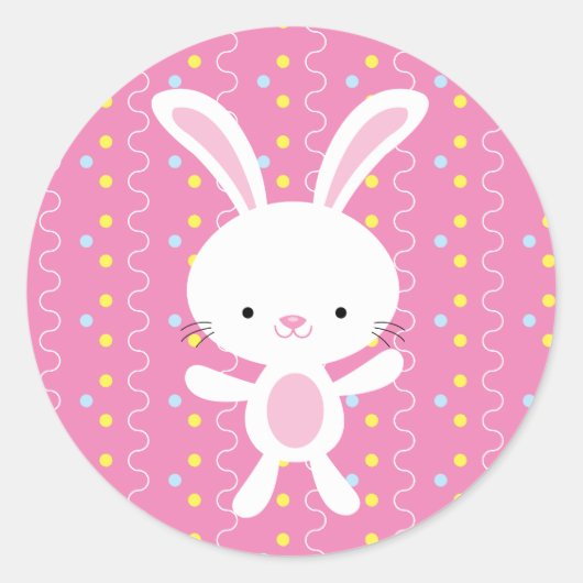 Stickers ronds Polka Dot Bunny (Devant)
