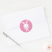 Stickers ronds Polka Dot Bunny (Enveloppe)
