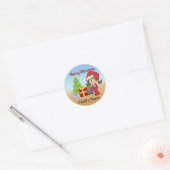 Stickers ronds pour filles de Noël (Enveloppe)