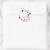 Stickers ronds Quinceanera Floral Rose (Sac)