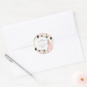Stickers ronds Quinceanera Floral Rose (Enveloppe)