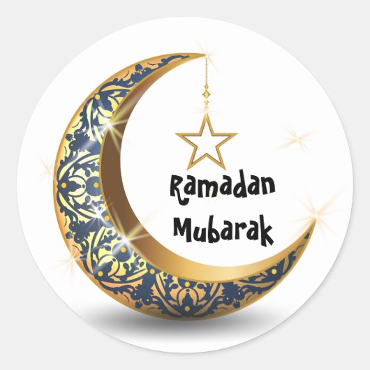 Stickers ronds Ramadan Moubarak (Devant)