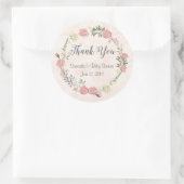 Stickers ronds rose Aquarelle (Sac)