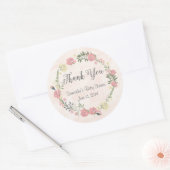 Stickers ronds rose Aquarelle (Enveloppe)