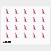 Stickers ronds Roses haute chaussure (Feuille)