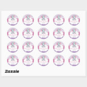 Stickers ronds roses pour fille Eléphant Douche po (Feuille)