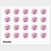 Stickers ronds Roses Roses roses Enveloppes (Feuille)