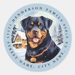 Stickers ronds Rottweiler