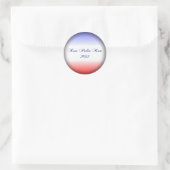 Stickers ronds rouges blancs et bleus palins (Sac)