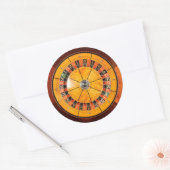 Stickers ronds Roulette Roulette Classique En Bois (Enveloppe)