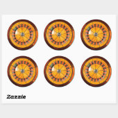 Stickers ronds Roulette Roulette Classique En Bois (Feuille)