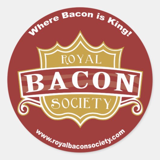 Stickers ronds Royal Bacon Society (Devant)