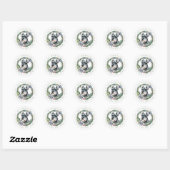 Stickers ronds Schnauzer (Feuille)