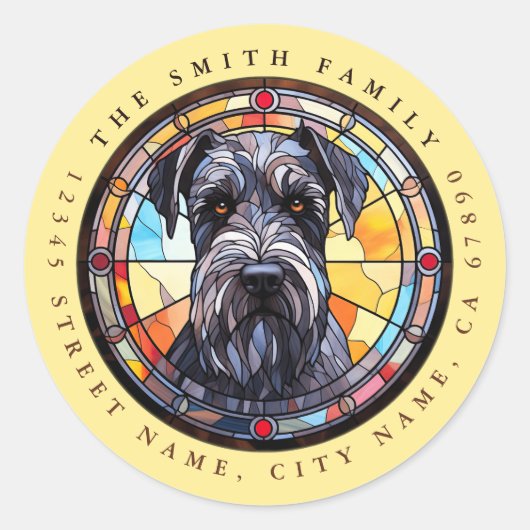 Stickers ronds Schnauzer géant (Devant)