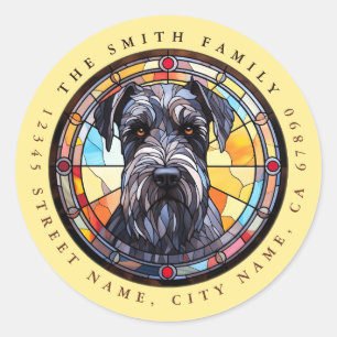 Stickers ronds Schnauzer géant