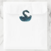 Stickers ronds serpent de la mer brillants (Sac)
