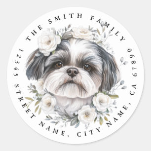Stickers ronds Shih Tzu