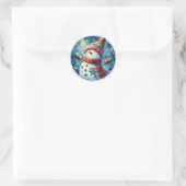 Stickers ronds Snowman (Sac)